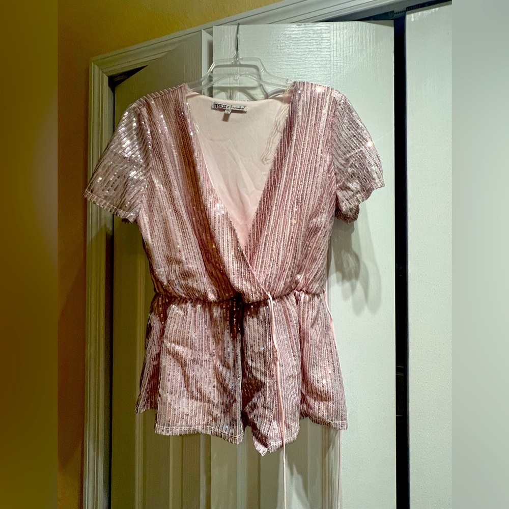 Pink sequence blouse